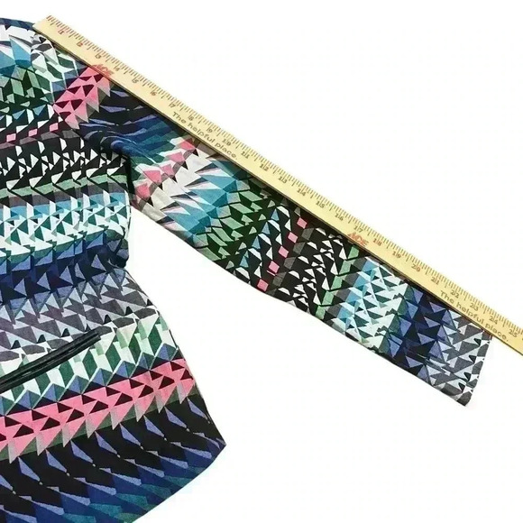 Robert Graham Women’s Blazer Size 6 Colorful Geometric Print Fun Bright Career - Picture 5 of 11